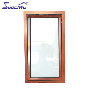 Superwu Australia Standard New Design Wooden Color Frame Tilt and Turn Window Factory Supply