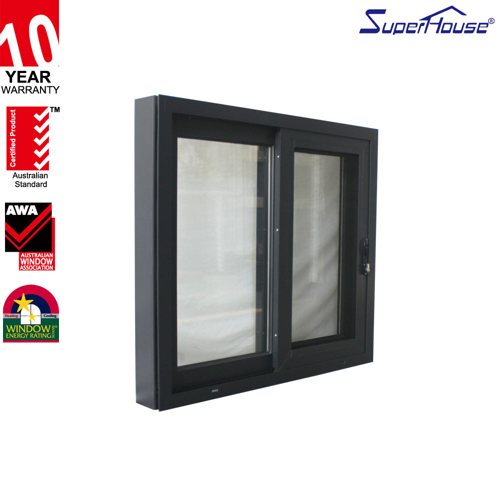 Superhouse 10 years warranty aluminium doors windows comply with AS2047 standards/double glazed sliding window with mosquito net