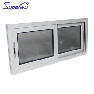 Superwu cost-effective double glazed clear impact glass aluminum sliding windows