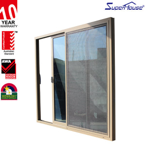 Superhouse Thermal break double large glass aluminium sliding door , aluminium sliding door for meeting room