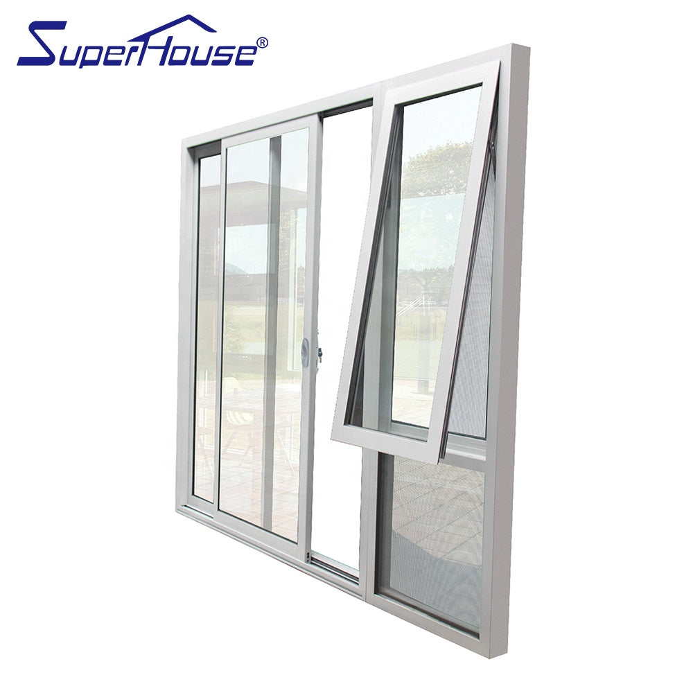 Superhouse USA standard aluminum frame exterior door with opening window for house project