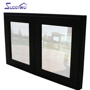 Superwu customized Double glass hurricane impact aluminium awning window