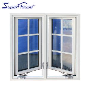 Superhouse USA Style Double Casement Windows With Grids Outside The Glass