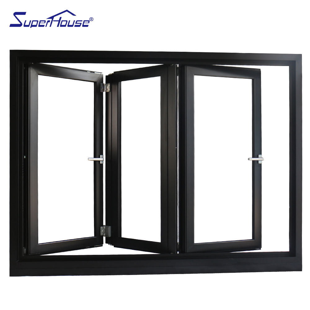 Superwu High quality Product Warranty Soundproof Aluminum Security Folding Window Bifolding Window