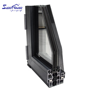 Superhouse NFRC AS2047 standard factory metal aluminium tilt and turn windows