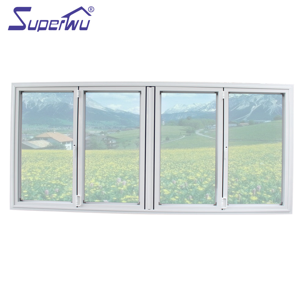 Superwu Factory price aluminium double glazed folding window AS2047 standard Sydney market