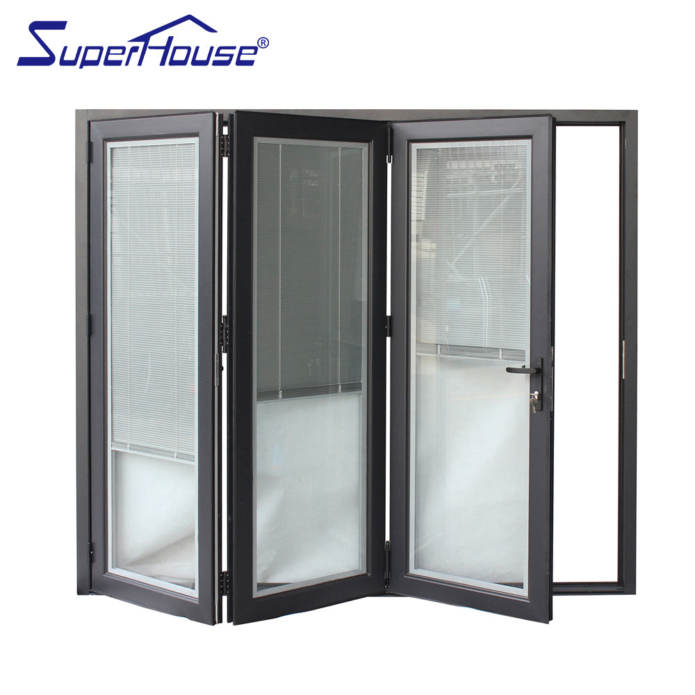 Superhouse Container house use aluminum glass folding door with 8 panel 12 panel