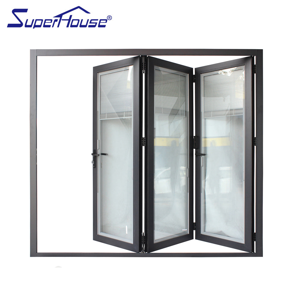 Superhouse aluminium frame folding design glazed door