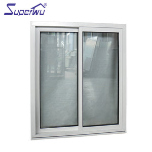 Superwu Hot sales commercial use glass sliding windows aluminium sliding window safety designs