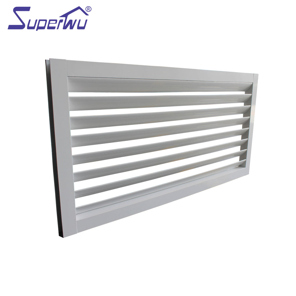 Superwu Cheap price high quality aluminum louver window white color aluminum plate shutter window