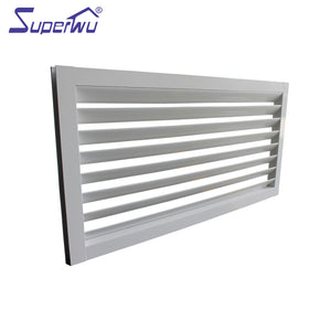 Superwu Cheap price high quality aluminum louver window white color aluminum plate shutter window