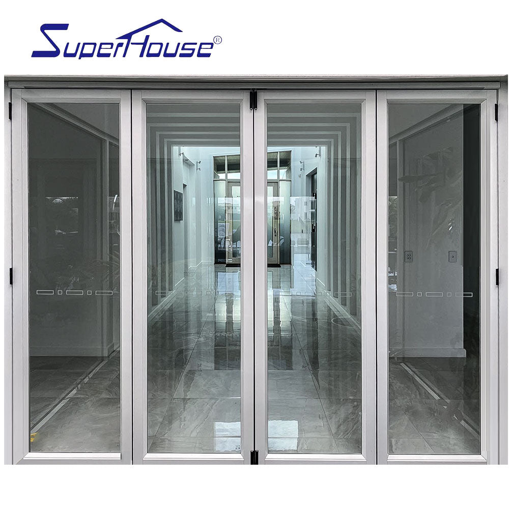 Superhouse Australian standard as2047 aluminum entry door glass folding doors