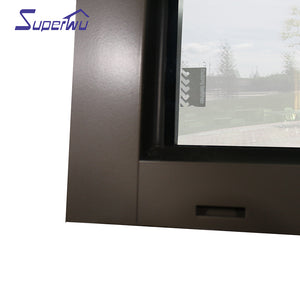 Superwu Australia hurricane impact large glass fixed windows soundproof aluminum alloy frame window for residential