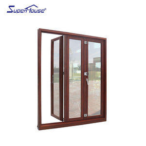 Superhouse Superhouse customize wooden color folding glass door for villa