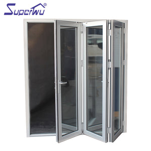 Superwu Low-E glass aluminium sliding folding door bifolding door cheap price