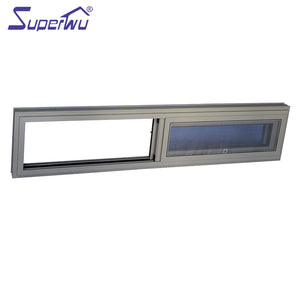 Superwu high quality Blue tinted glass sliding window aluminum slider windows