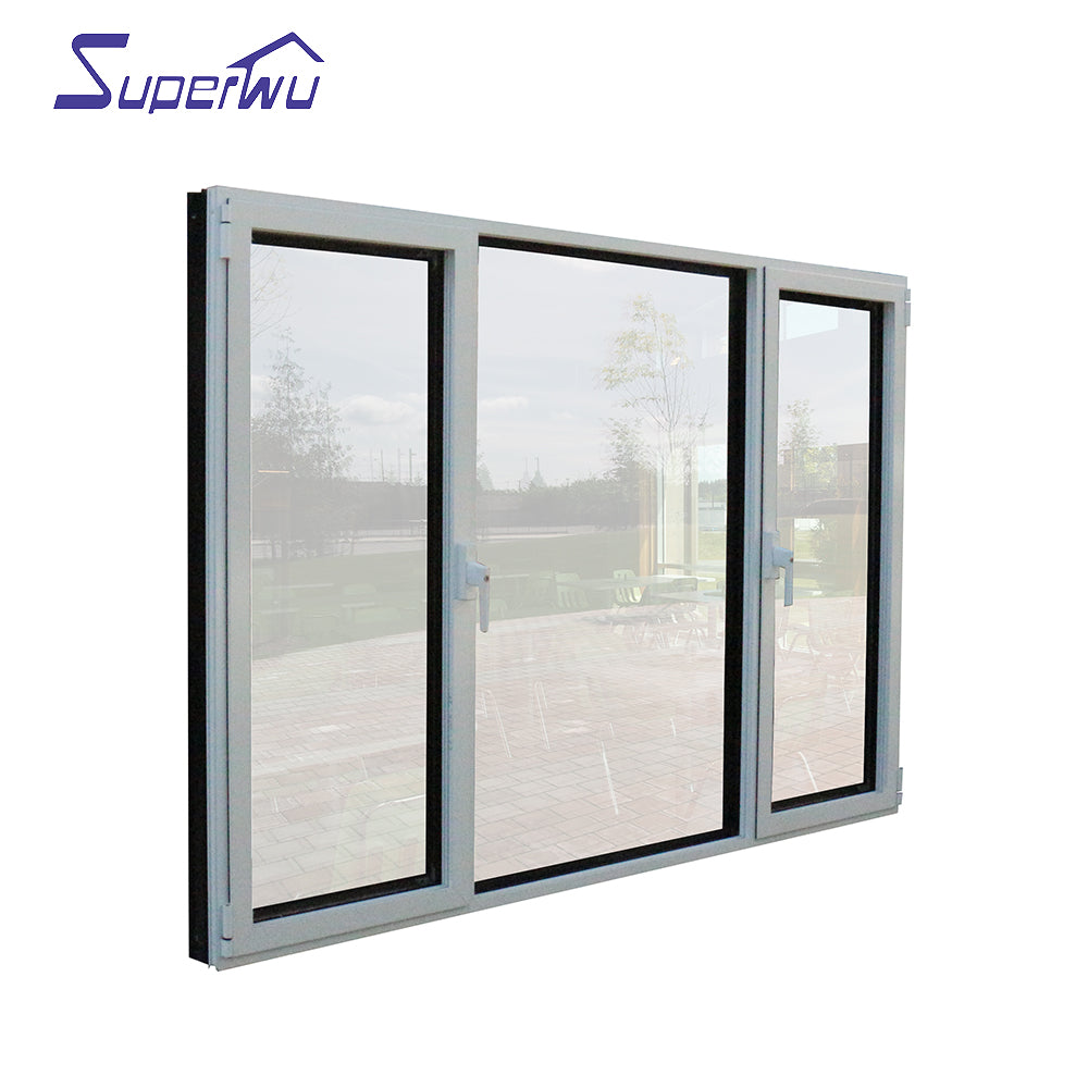 Superwu Top sale customized aluminum casement window manufacturers supply double glazing aluminum swing windows