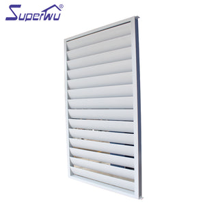 Superwu Lowest Price aluminum french exterior sound proof window louver components aluminum shutter window