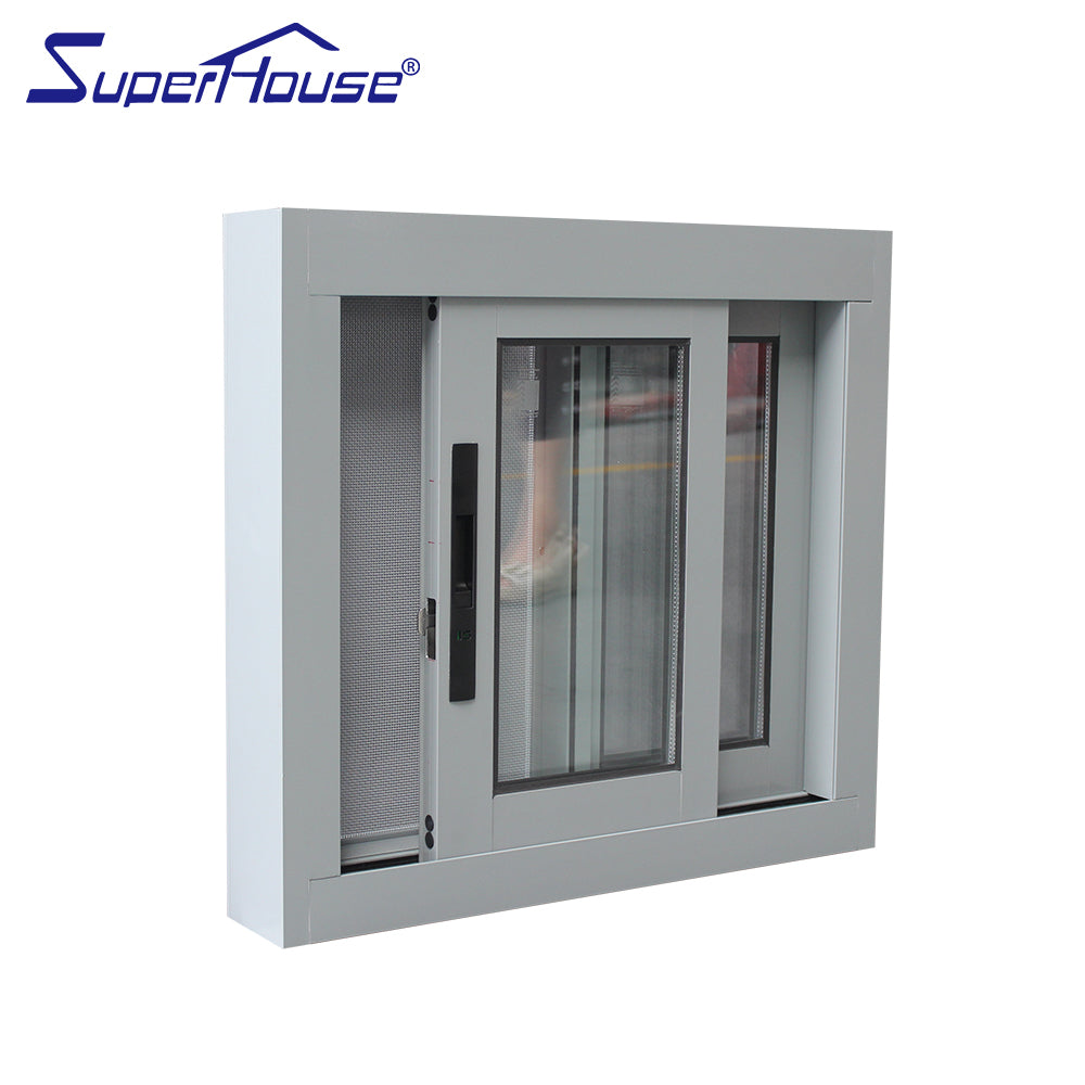 Superhouse Frost Double Glass Slide American Aluminum Bathroom Window