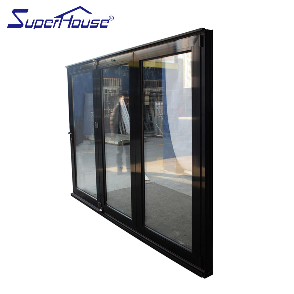 Superhouse safety glass aluminium balcony door