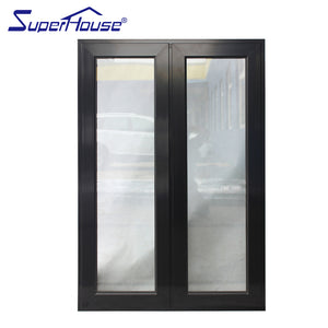 Superhouse North America NFRC and NOA standard high quality double glass aluminum casement window manufacturers