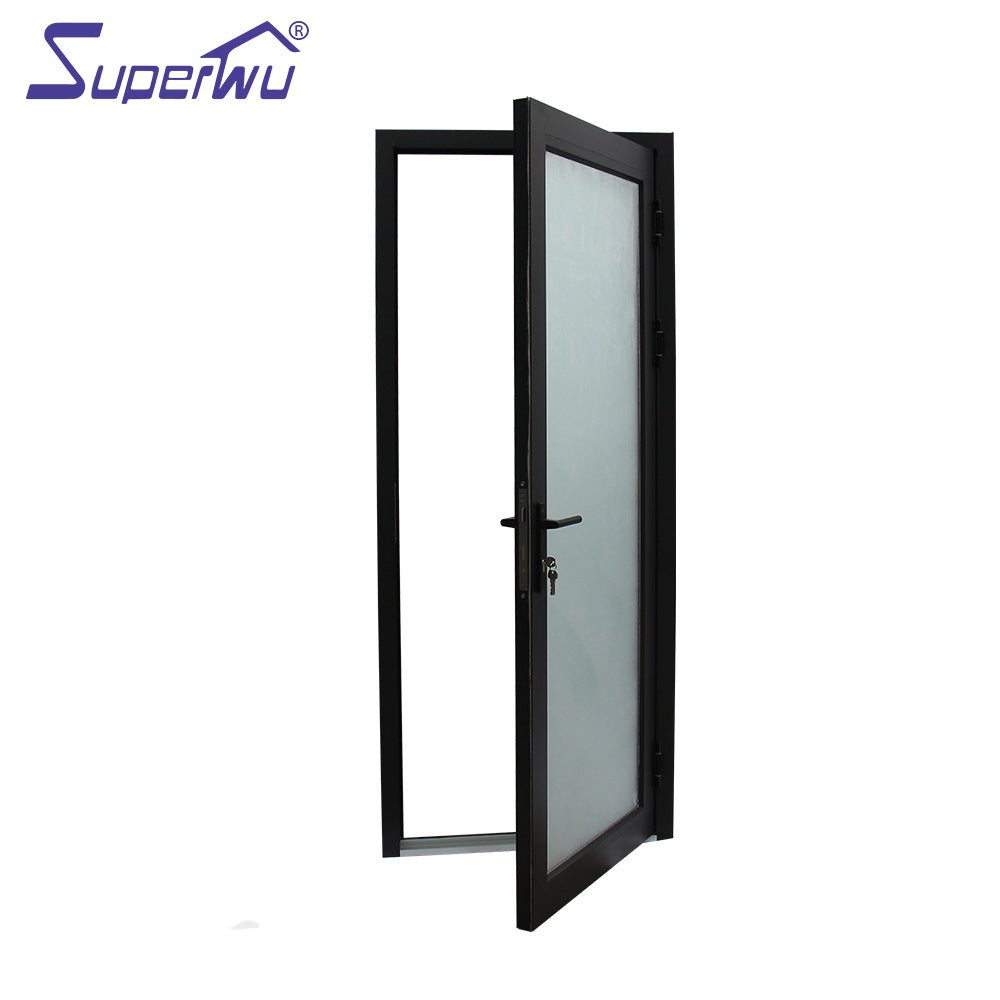 Superwu Best quality high performance thermal break modern exterior aluminum frame glass french doors low door sill
