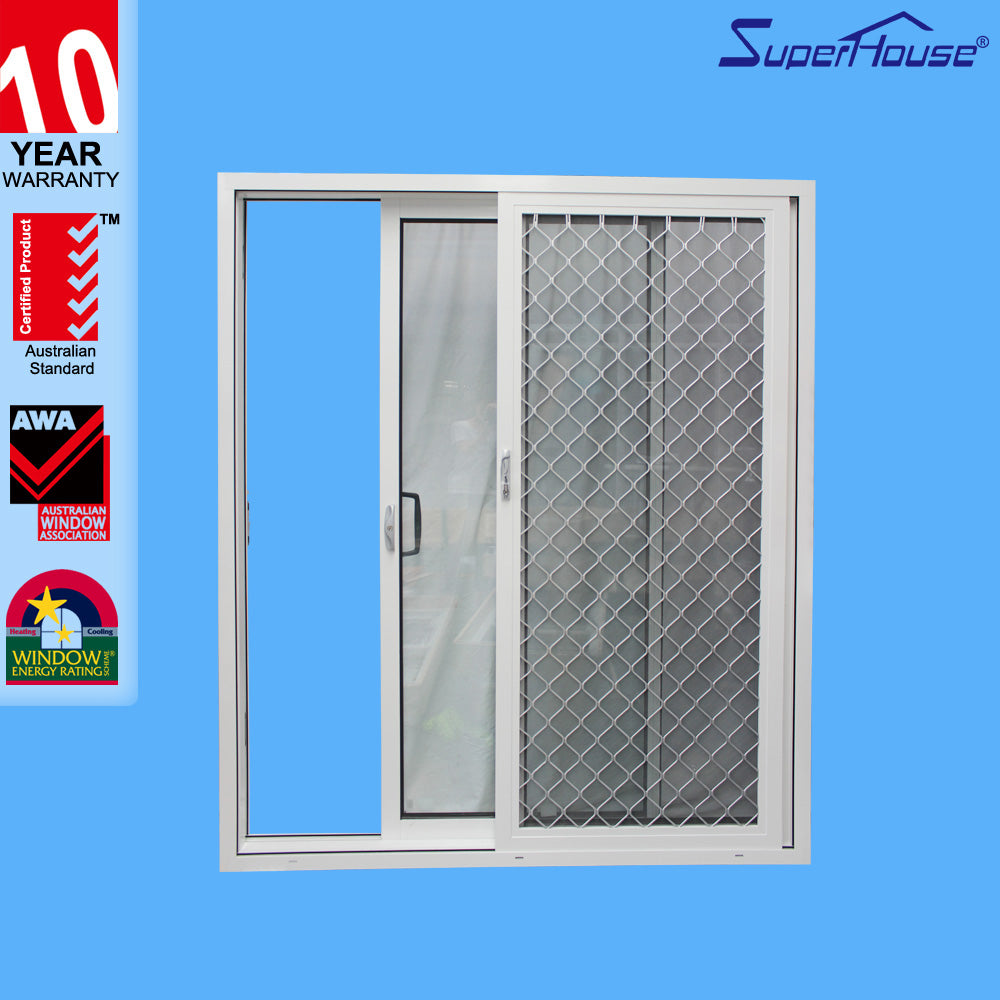 Superhouse Australian Standard Promotional Prices UPVC White Glass Slide Door For Steam Room