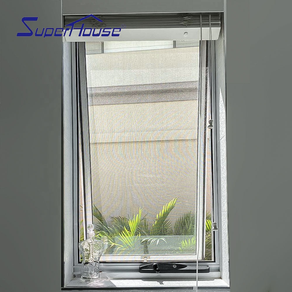 Superhouse Aluminum glass window with insert blinds