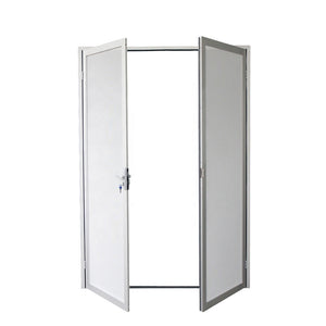 Superwu Double hinged door stainless steel white color French doors for safety with cheap price