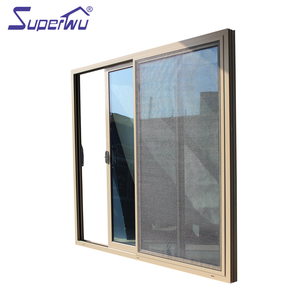 Superwu Australia standard aluminum thermal break sliding door double tempered glass best sale