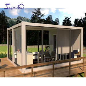 Cheap prices fireproof luxury container house prefabricated house movable prefab building aluminum window under 100k