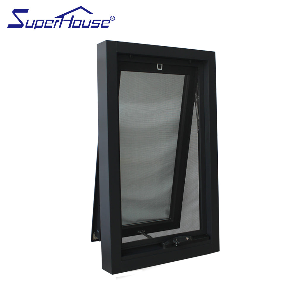 Superhouse black color prefabricated windows