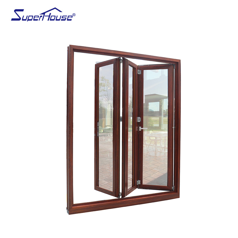 Superhouse Transparent Low E glass folding door system soundproof folding doors exterior glass folding doors