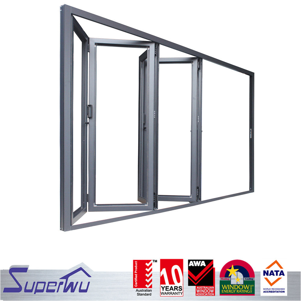 Superwu Thermal aluminum louvered aluminium bifold doors used exterior doors for sale Solution to Bullet and Hurricane Proof