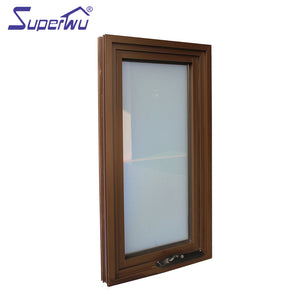 Superwu Best quality and price cheap commercial glass windows for sale aluminium double glass awning window