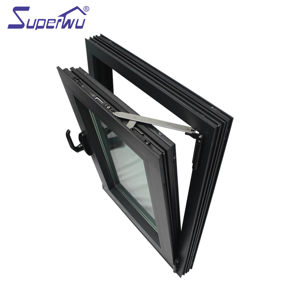 Superwu Factory directly supply triple glazed roof Tilt and turn casement window price