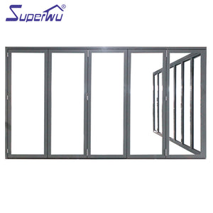 Superwu corner designs modern Aluminum sliding glass barn doors