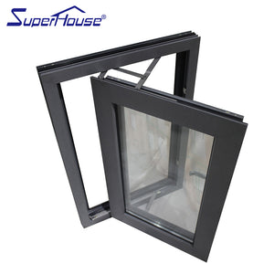 Superhouse North America NFRC and NOA standard high quality aluminum black single pane casement window