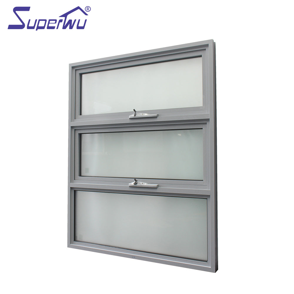 Superwu High Performance Thermal Break Aluminum Profile Top Fixed Windows Bottom Awning