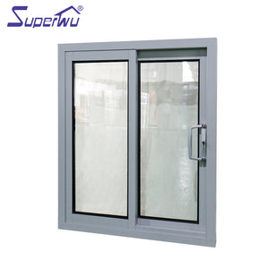 Superwu hurricane proof aluminum profile sliding window horizontal windows glass