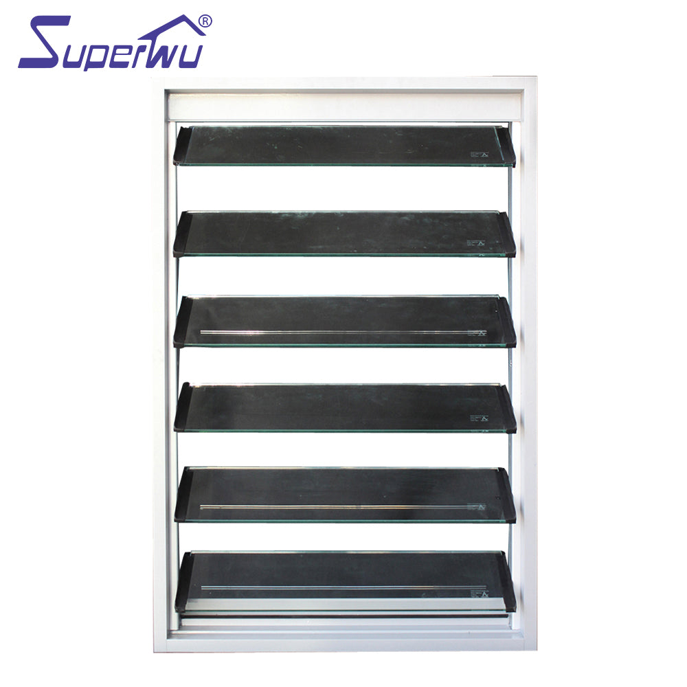 Superwu Australia standard aluminium glass louvers shutter window residential sliver color louver window