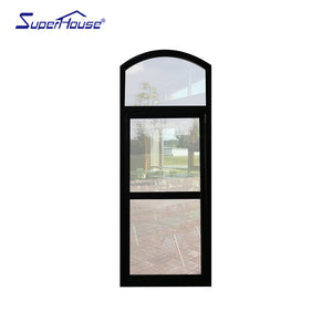 Superhouse China factory double glass aluminum frame glass tilt turn window