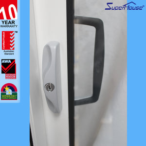 Superhouse Australian Standard Promotional Prices UPVC White Glass Slide Door For Steam Room