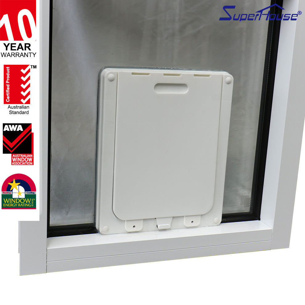 Superhouse White Frame Aluminium Adjustable Blades Glass Louver Windows For Bathroom