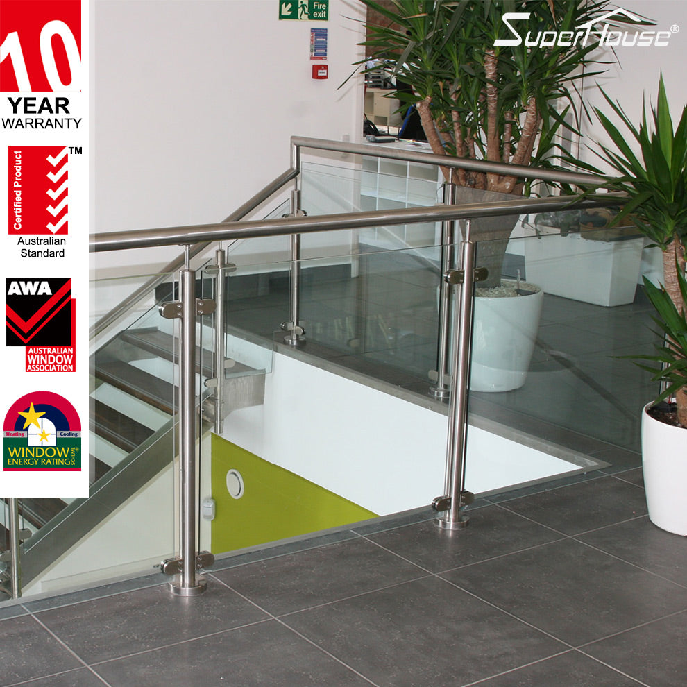 Superwu 2019 hot sale Aluminum alloy&glass fence or handrail or balustrade