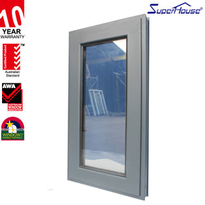 Superhouse Nice Surface finish aluminum framed casement window with simple style handle