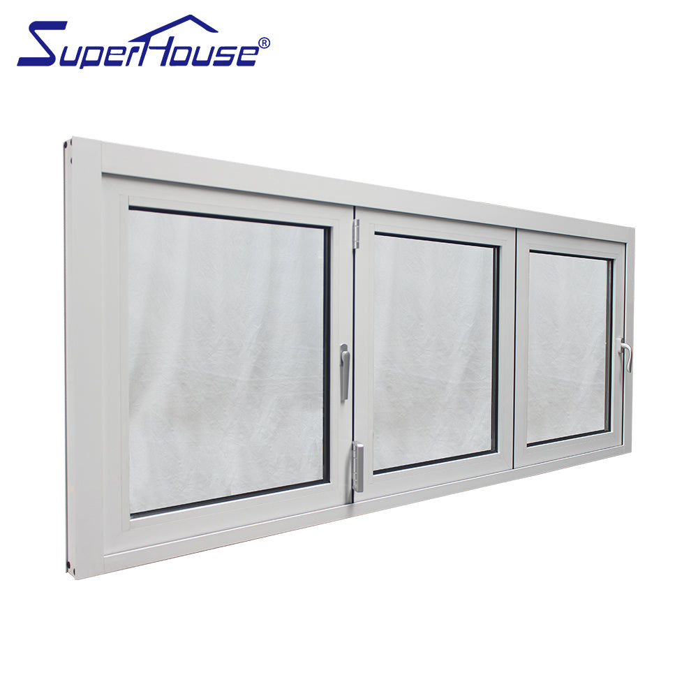 Superwu Australia standard best quality white color folding window wooden frame color bi fold windows