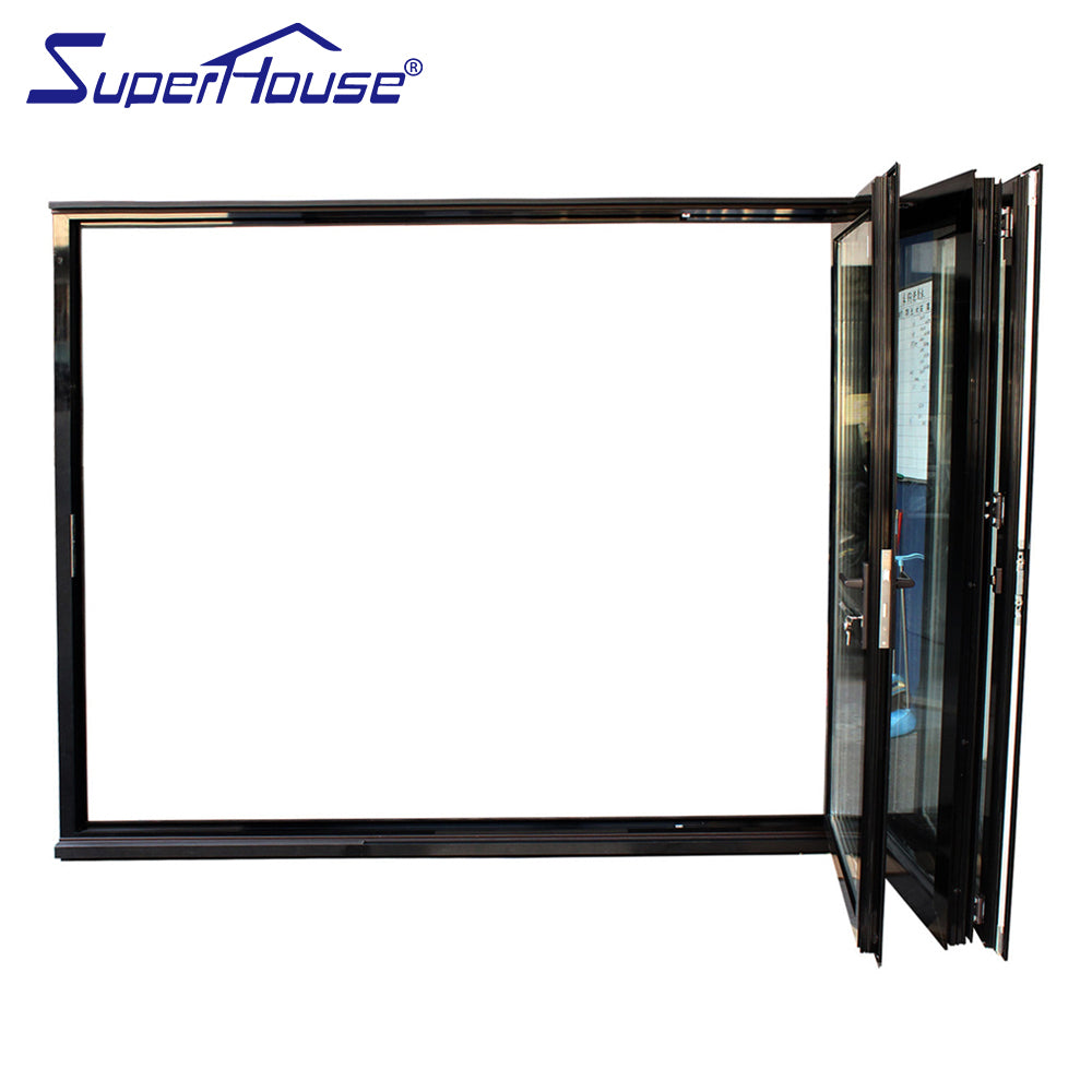 Superhouse safety glass aluminium balcony door