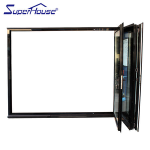 Superhouse safety glass aluminium balcony door