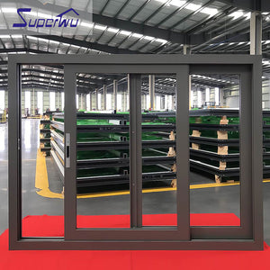 Superwu AS2047 commercial aluminum window manufacturers tinted glass sliding aluminium window doors for house